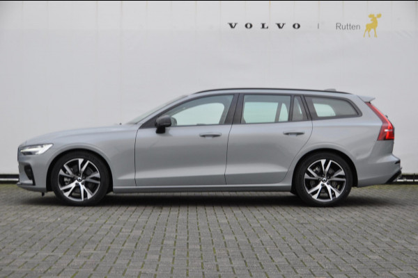 Volvo V60 B4 211PK Automaat Plus Dark Semi-elektrisch inklapbare trekhaak / Adaptive cruise control / Pilot assist / BLIS / Stoelverwarming voor en achter / Elektrische bedienbare stoelen voor met geheugen / Stuurverwarming / Parkeersensoren met camera / Elektrische achterklep / Keyless entry /