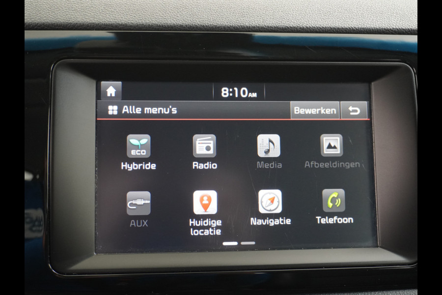 Kia Niro Hybrid AUT.6 DynamicLine Leer Navi Camera Apple Carplay Android Auto Spoorassistent active Keyless Pdc Tel. Usb Ecc Cruise Lane- Decordelen chroom  Glas solar control Voorruit verwarmbaar OPrig. NLse auto