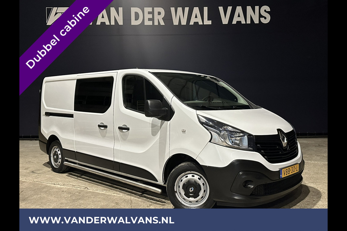 Renault Trafic 1.6 dCi 126pk L2H1 Dubbele cabine Euro6 Airco | Navigatie | Trekhaak | Cruisecontrol Parkeersensoren, Sidebars, 5-zits