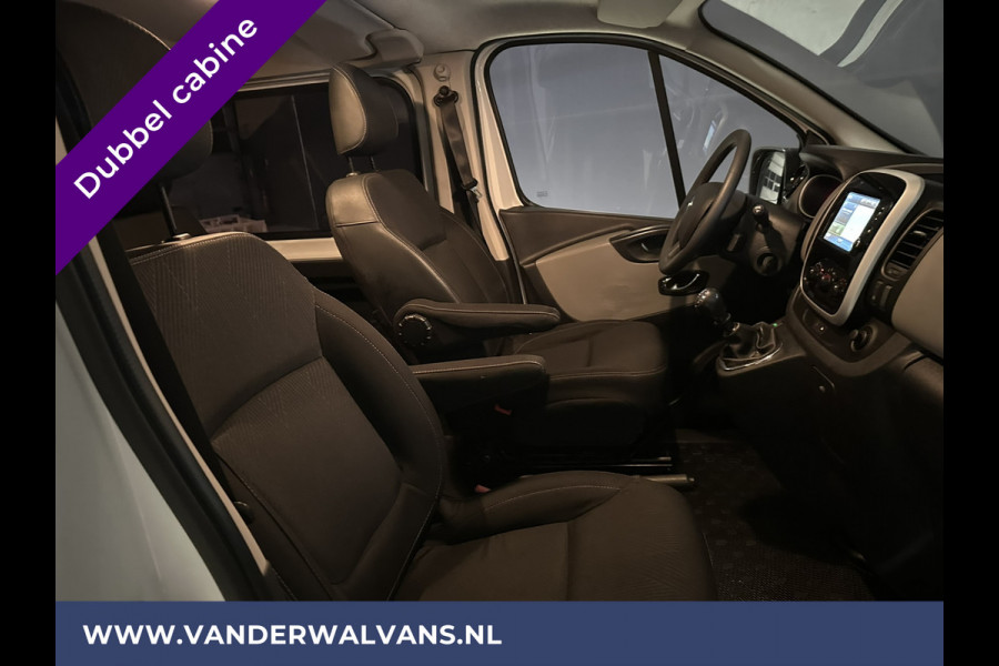 Renault Trafic 1.6 dCi 126pk L2H1 Dubbele cabine Euro6 Airco | Navigatie | Trekhaak | Cruisecontrol Parkeersensoren, Sidebars, 5-zits