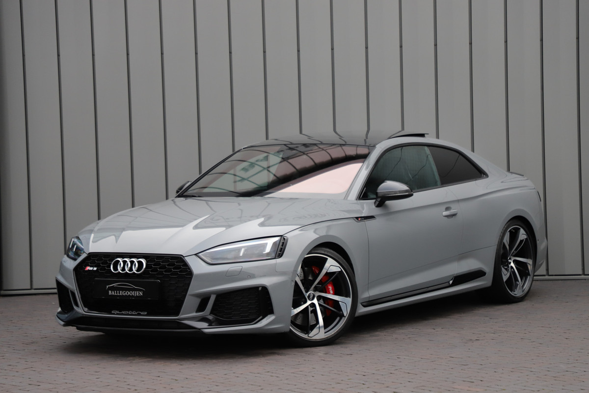 Audi RS5 2.9 TFSI Quattro | RS Dynamic | 451PK | B&O | Nardo | Pano | Carbon | Sportstoelen | Rode-sticksels | 2017.