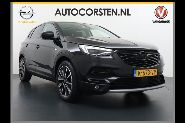 Opel Grandland X 1.6T 180PK Automaat Apple Carplay Android Auto Panoramadak Navi Ecc 360° Camera DAB Bluetooth Draadloze tel.lader Denon® Sound Dodehoek detector Lane Assist Lmv 19" Regen-Licht Sensor Pdc Adaptief licht Led Business Elegance 1e Eigenaar