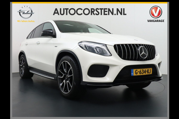 Mercedes-Benz GLE Coupé 450 AMG 4MATIC 368pk AUT-9 Leer 360-Camera (Airmatic+ADS)Luchtvering Panorama Glasdak Park-Assist PDC-a+v Elektr.-SportSt. Treeplanken Connected services A-klep automatisch Adaptief Dempers/ads Bordherkenn. Voetgangersbescherm AWD 4x4 LED-v+a Bots herkenning systeem Achteropkomend verkeer waarschuwing 123.000 nieuw!  3.500KG (!!) Trekvermogen!