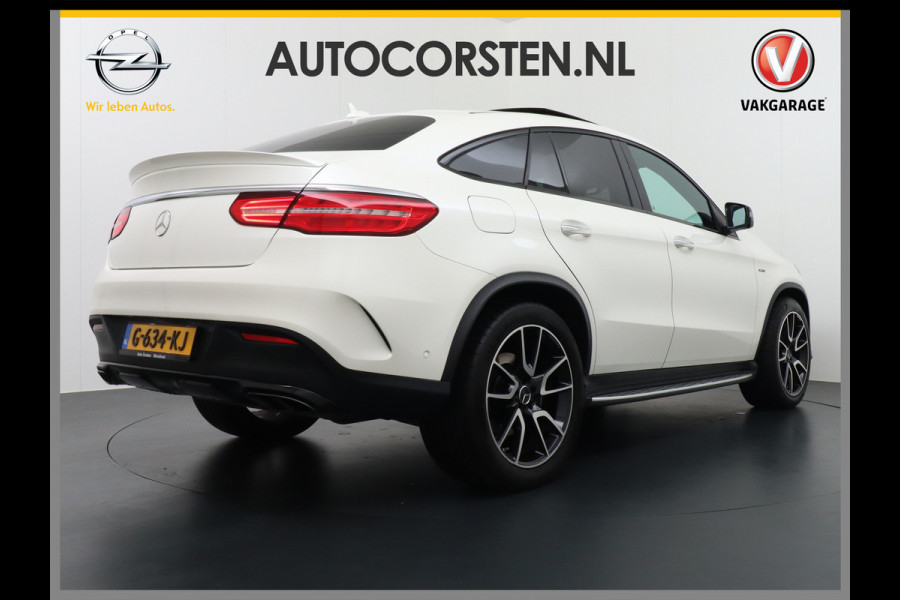 Mercedes-Benz GLE Coupé 450 AMG 4MATIC 368pk AUT-9 Leer 360-Camera (Airmatic+ADS)Luchtvering Panorama Glasdak Park-Assist PDC-a+v Elektr.-SportSt. Treeplanken Connected services A-klep automatisch Adaptief Dempers/ads Bordherkenn. Voetgangersbescherm AWD 4x4 LED-v+a Bots herkenning systeem Achteropkomend verkeer waarschuwing 123.000 nieuw!  3.500KG (!!) Trekvermogen!