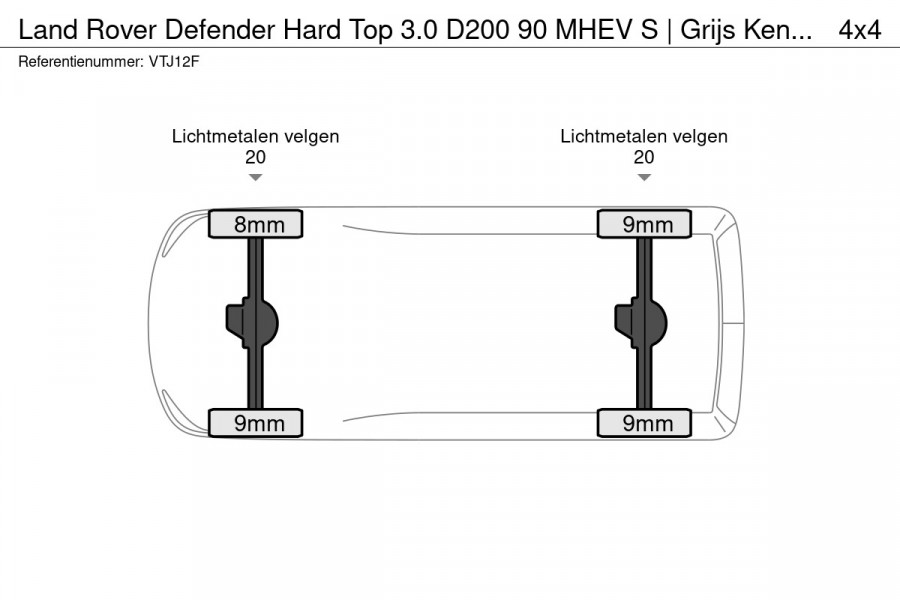 Land Rover Defender Hard Top 3.0 D200 90 MHEV S | Grijs Kenteken | Trekhaak | 360º Camera | Stoelverw. | Leder