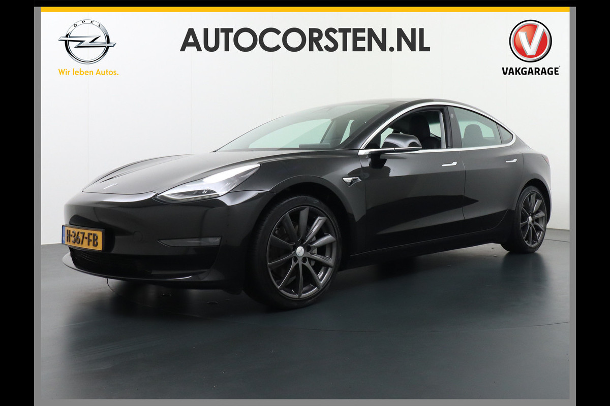 Tesla Model 3 Long Range 75kWh 463PK Full Self Driving 3 computer FSD v.b. Lmv 19" Premium-Audio 4wd Dual Motor AutoPilot Panoramadak Camera's Stoel en achterbank verwarming Keyless Electr.Stoelen-L+R+Easyaccess 1e Maand Gratis Premium Connectivity! Origineel Nederlandse auto! Grip en veiligheid door 4wd AWD vierwielaandrijving