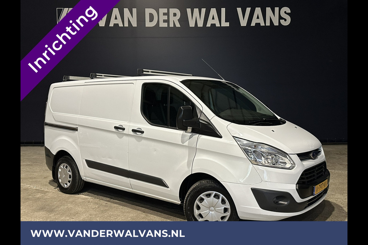 Ford Transit Custom 2.0 TDCI L1H1 inrichting Euro6 Airco | Camera | Navigatie | Trekhaak Cruisecontrol, Parkeersensoren, Bijrijdersbank