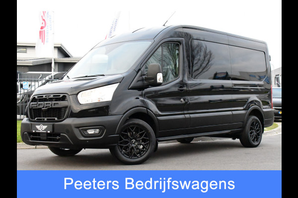 Ford Transit 350 2.0 TDCI L3H2 Black Edition Camera, Cruise, Caplay, Automaat, 130PK, Trekhaak, Multimedia, Sensoren, UNIEK!