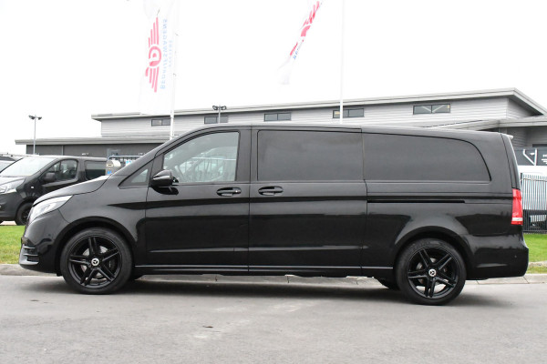 Mercedes-Benz V-Klasse 250d 4-MATIC Extra Lang Avantgarde Black Edition Adaptieve Cruise, Camera, Automaat, LED, 190PK, 2 x Schuifdeur, Leder, Trekhaak, UNIEK!