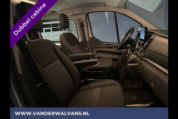 Ford Transit Custom 2.0 TDCI 131pk L2H1 Dubbele Cabine Euro6 Airco | 5-Zits | Navigatie | Camera | 2800kg Trekhaak | LED Cruisecontrol, Verwarmde voorruit, Stoelverwarming, Parkeersensoren