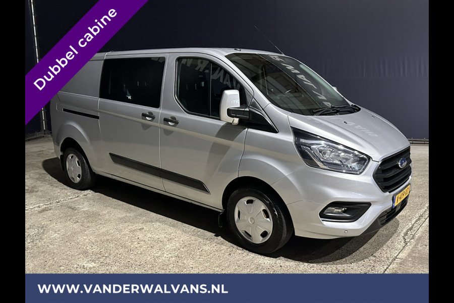 Ford Transit Custom 2.0 TDCI 131pk L2H1 Dubbele Cabine Euro6 Airco | 5-Zits | Navigatie | Camera | 2800kg Trekhaak | LED Cruisecontrol, Verwarmde voorruit, Stoelverwarming, Parkeersensoren