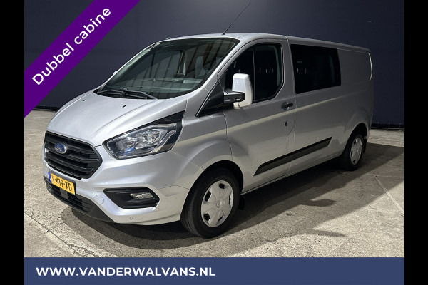 Ford Transit Custom 2.0 TDCI 131pk L2H1 Dubbele Cabine Euro6 Airco | 5-Zits | Navigatie | Camera | 2800kg Trekhaak | LED Cruisecontrol, Verwarmde voorruit, Stoelverwarming, Parkeersensoren