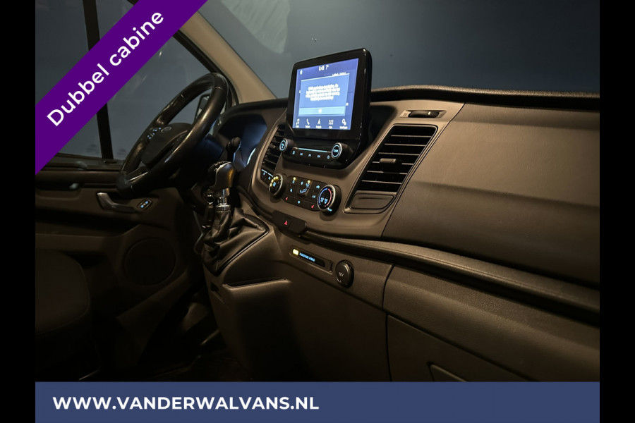 Ford Transit Custom 2.0 TDCI 131pk L2H1 Dubbele Cabine Euro6 Airco | 5-Zits | Navigatie | Camera | 2800kg Trekhaak | LED Cruisecontrol, Verwarmde voorruit, Stoelverwarming, Parkeersensoren