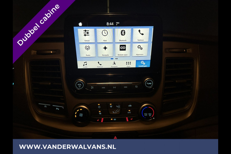 Ford Transit Custom 2.0 TDCI 131pk L2H1 Dubbele Cabine Euro6 Airco | 5-Zits | Navigatie | Camera | 2800kg Trekhaak | LED Cruisecontrol, Verwarmde voorruit, Stoelverwarming, Parkeersensoren