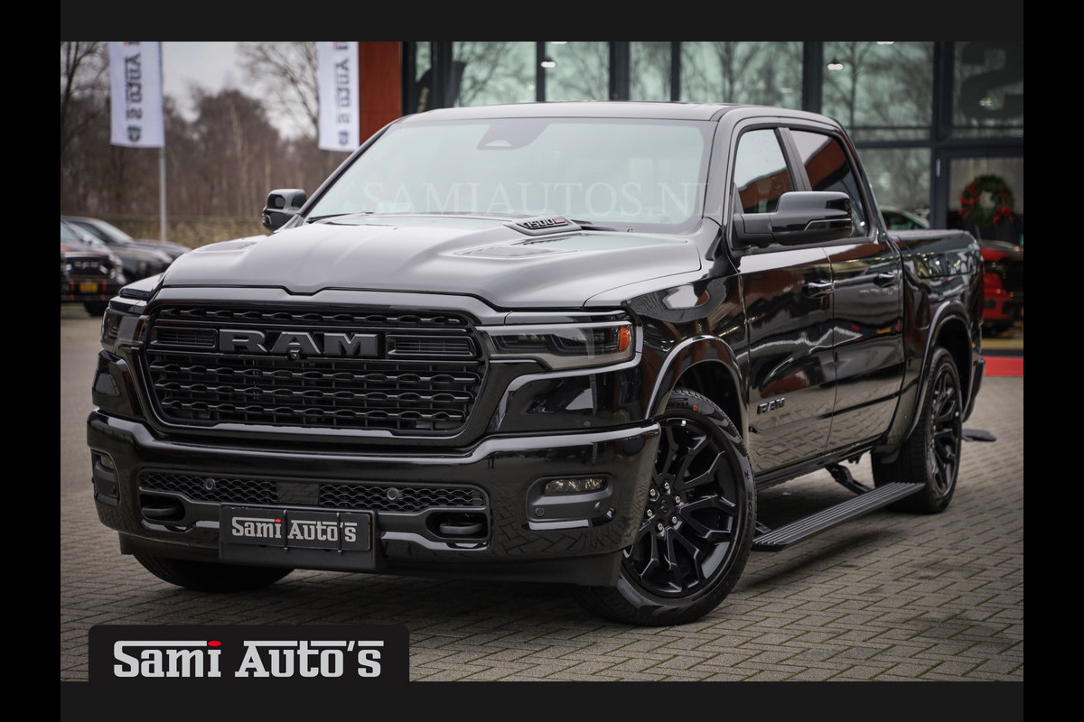 Dodge Ram 1500 LIMITED NIGHT H.O 540PK 706 Nm 2025 | XB9 | MASSAGE | BOM VOL | CREW CAB | DUBBELE CABINE | GRIJSKENTEKEN | €99950,- EXCL BTW | VOORRAAD NR 2292 - 5178