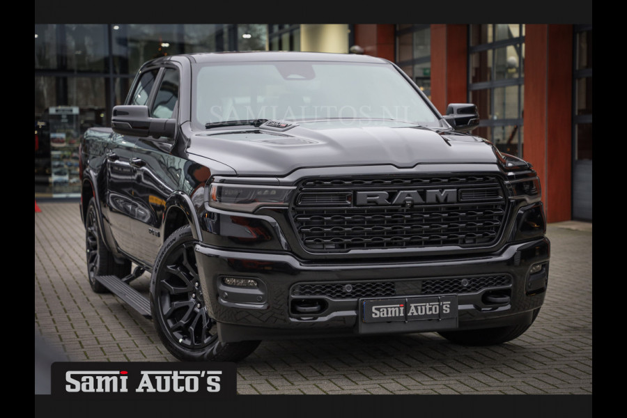 Dodge Ram 1500 LIMITED NIGHT H.O 540PK 706 Nm 2025 | XB9 | MASSAGE | BOM VOL | CREW CAB | DUBBELE CABINE | GRIJSKENTEKEN | €99950,- EXCL BTW | VOORRAAD NR 2292 - 5178