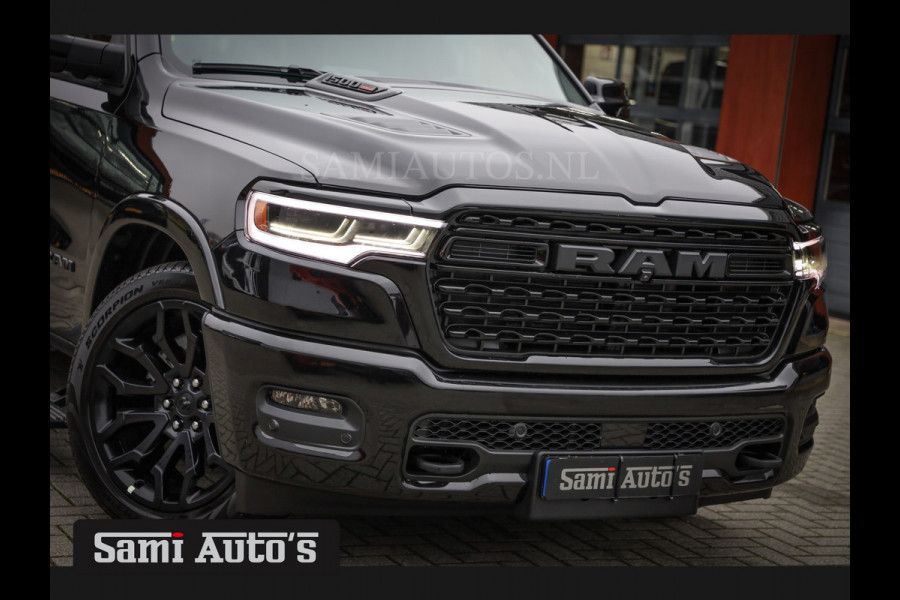 Dodge Ram 1500 LIMITED NIGHT H.O 540PK 706 Nm 2025 | XB9 | MASSAGE | BOM VOL | CREW CAB | DUBBELE CABINE | GRIJSKENTEKEN | €99950,- EXCL BTW | VOORRAAD NR 2292 - 5178