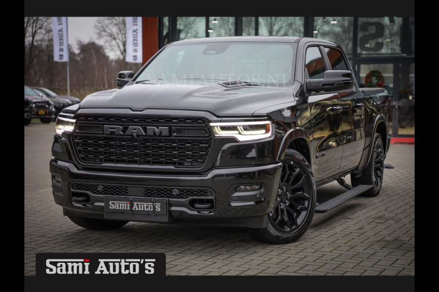 Dodge Ram 1500 LIMITED NIGHT H.O 540PK 706 Nm 2025 | XB9 | MASSAGE | BOM VOL | CREW CAB | DUBBELE CABINE | GRIJSKENTEKEN | €99950,- EXCL BTW | VOORRAAD NR 2292 - 5178