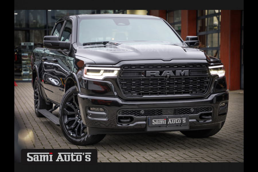 Dodge Ram 1500 LIMITED NIGHT H.O 540PK 706 Nm 2025 | XB9 | MASSAGE | BOM VOL | CREW CAB | DUBBELE CABINE | GRIJSKENTEKEN | €99950,- EXCL BTW | VOORRAAD NR 2292 - 5178