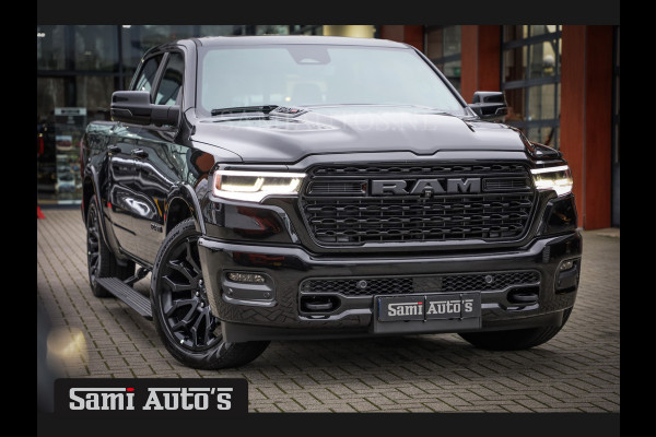 Dodge Ram 1500 LIMITED NIGHT H.O 540PK 706 Nm 2025 | XB9 | MASSAGE | BOM VOL | CREW CAB | DUBBELE CABINE | GRIJSKENTEKEN | €99950,- EXCL BTW | VOORRAAD NR 2292 - 5178