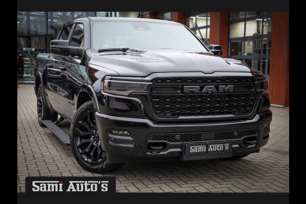 Dodge Ram 1500 LIMITED NIGHT H.O 540PK 706 Nm 2025 | XB9 | MASSAGE | BOM VOL | CREW CAB | DUBBELE CABINE | GRIJSKENTEKEN | €99950,- EXCL BTW | VOORRAAD NR 2292 - 5178