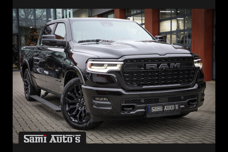 Dodge Ram 1500 LIMITED NIGHT H.O 540PK 706 Nm 2025 | XB9 | MASSAGE | BOM VOL | CREW CAB | DUBBELE CABINE | GRIJSKENTEKEN | €99950,- EXCL BTW | VOORRAAD NR 2292 - 5178