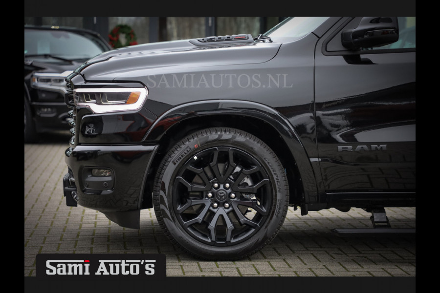 Dodge Ram 1500 LIMITED NIGHT H.O 540PK 706 Nm 2025 | XB9 | MASSAGE | BOM VOL | CREW CAB | DUBBELE CABINE | GRIJSKENTEKEN | €99950,- EXCL BTW | VOORRAAD NR 2292 - 5178