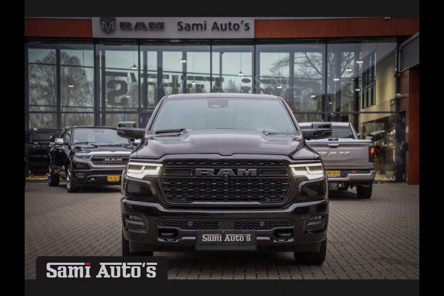 Dodge Ram 1500 LIMITED NIGHT H.O 540PK 706 Nm 2025 | XB9 | MASSAGE | BOM VOL | CREW CAB | DUBBELE CABINE | GRIJSKENTEKEN | €99950,- EXCL BTW | VOORRAAD NR 2292 - 5178