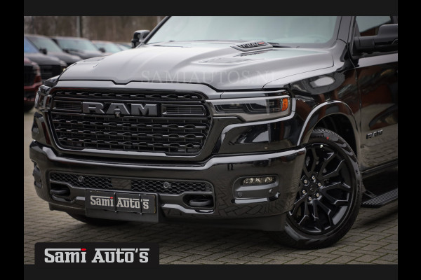 Dodge Ram 1500 LIMITED NIGHT H.O 540PK 706 Nm 2025 | XB9 | MASSAGE | BOM VOL | CREW CAB | DUBBELE CABINE | GRIJSKENTEKEN | €99950,- EXCL BTW | VOORRAAD NR 2292 - 5178