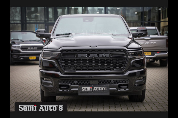 Dodge Ram 1500 LIMITED NIGHT H.O 540PK 706 Nm 2025 | XB9 | MASSAGE | BOM VOL | CREW CAB | DUBBELE CABINE | GRIJSKENTEKEN | €99950,- EXCL BTW | VOORRAAD NR 2292 - 5178