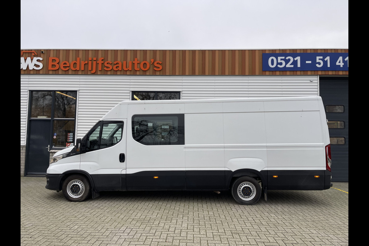 Iveco Daily 35S16V 2.3 410 L4H2 DC 7 persoons / vaste prijs rijklaar € 29.950 ex btw / lease vanaf € 536 / mag 3500 kg trekken / climate control / euro 6 diesel / 270 graden achterdeuren !