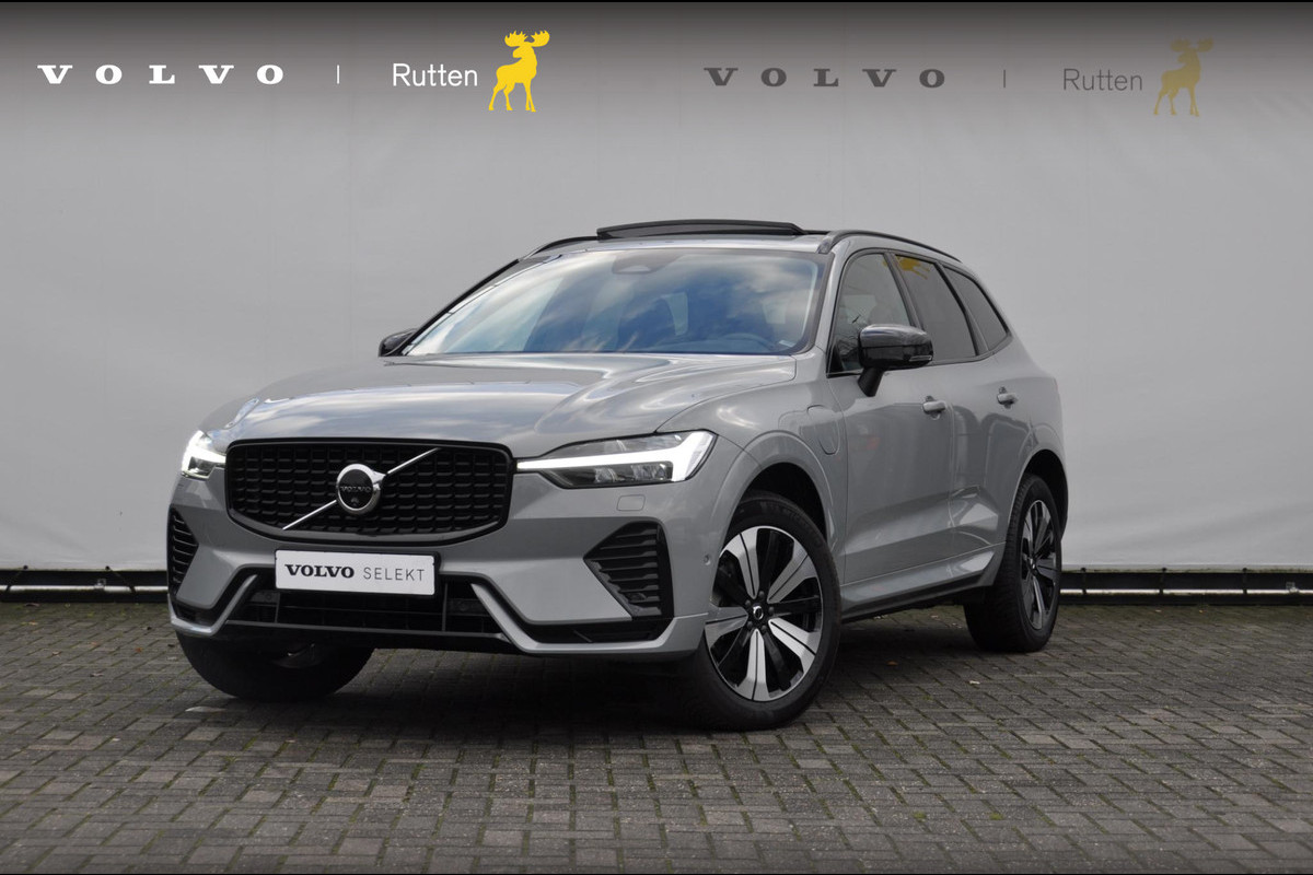 Volvo XC60 T6 350PK Long Range AWD Plus Dark / Adaptieve cruise control / Pilot Assist / 360 Camera / Panoramisch schuif-kantel dak / Lederen bekleding / Elektrisch bedienbare voorstoelen met geheugen / Stoelverwarming voor en achter / Apple Carplay /