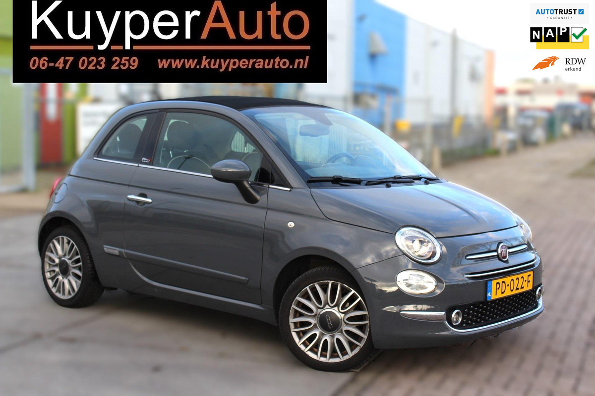 Fiat 500C 0.9 TwinAir Turbo Lounge cabrio 1 e eig navi clima cruise sensoren nap