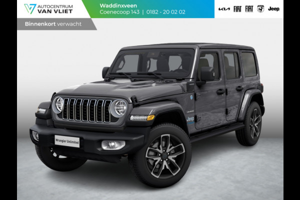 Jeep Wrangler Unlimited 4xe 380 Sahara | MY25 | Sky One-Touch Power Soft Top | 20" met M+S banden | Geel kenteken !