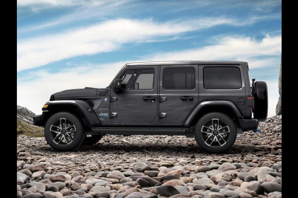 Jeep Wrangler Unlimited 4xe 380 Sahara | MY25 | Sky One-Touch Power Soft Top | 20" met M+S banden | Geel kenteken !