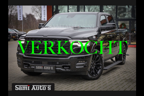 Dodge Ram 1500 LIMITED NIGHT H.O 540PK 706 Nm 2025 | MASSAGE | XB9 | BOM VOL | CREW CAB | DUBBELE CABINE | GRIJSKENTEKEN | €99950,- EXCL BTW | VOORRAAD NR 2294 - 7685