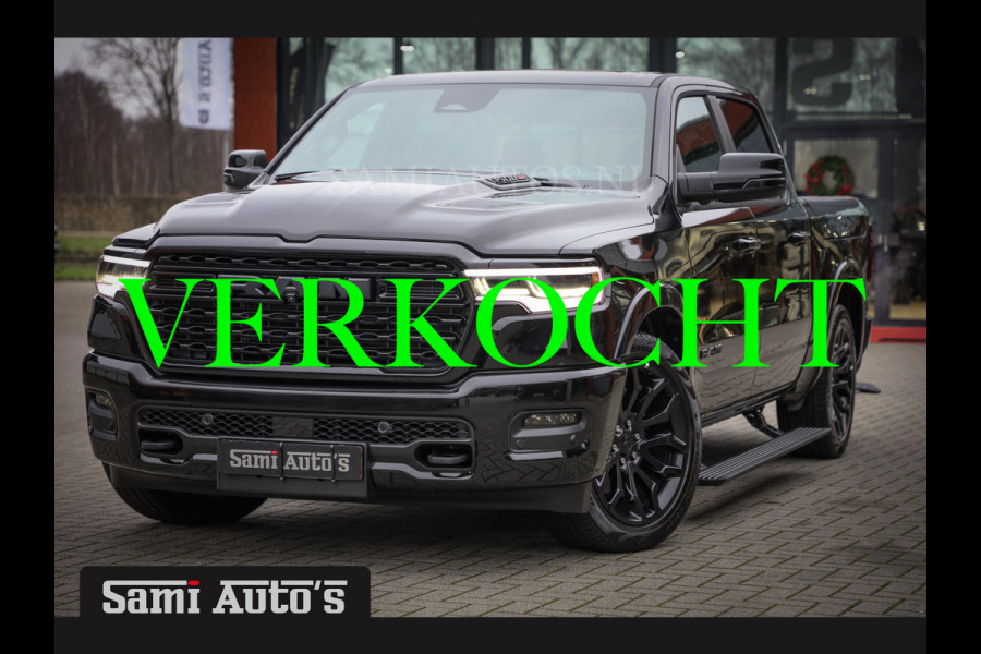 Dodge Ram 1500 LIMITED NIGHT H.O 540PK 706 Nm 2025 | MASSAGE | XB9 | BOM VOL | CREW CAB | DUBBELE CABINE | GRIJSKENTEKEN | €99950,- EXCL BTW | VOORRAAD NR 2294 - 7685