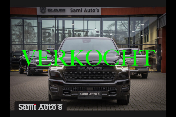 Dodge Ram 1500 LIMITED NIGHT H.O 540PK 706 Nm 2025 | MASSAGE | XB9 | BOM VOL | CREW CAB | DUBBELE CABINE | GRIJSKENTEKEN | €99950,- EXCL BTW | VOORRAAD NR 2294 - 7685