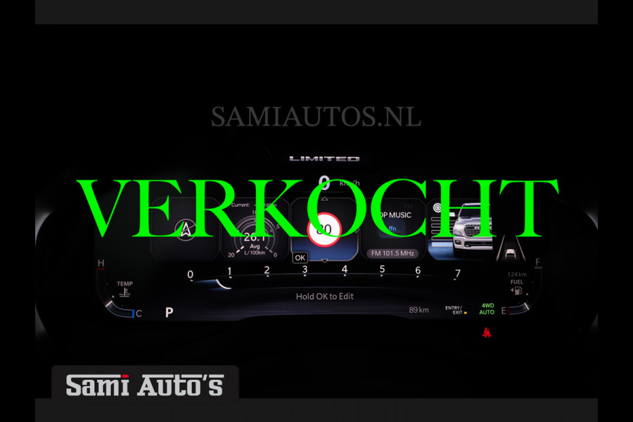 Dodge Ram 1500 LIMITED NIGHT H.O 540PK 706 Nm 2025 | MASSAGE | XB9 | BOM VOL | CREW CAB | DUBBELE CABINE | GRIJSKENTEKEN | €99950,- EXCL BTW | VOORRAAD NR 2294 - 7685