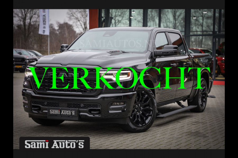 Dodge Ram 1500 LIMITED NIGHT H.O 540PK 706 Nm 2025 | MASSAGE | XB9 | BOM VOL | CREW CAB | DUBBELE CABINE | GRIJSKENTEKEN | €99950,- EXCL BTW | VOORRAAD NR 2294 - 7685