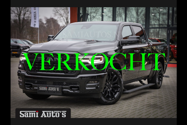 Dodge Ram 1500 LIMITED NIGHT H.O 540PK 706 Nm 2025 | MASSAGE | XB9 | BOM VOL | CREW CAB | DUBBELE CABINE | GRIJSKENTEKEN | €99950,- EXCL BTW | VOORRAAD NR 2294 - 7685