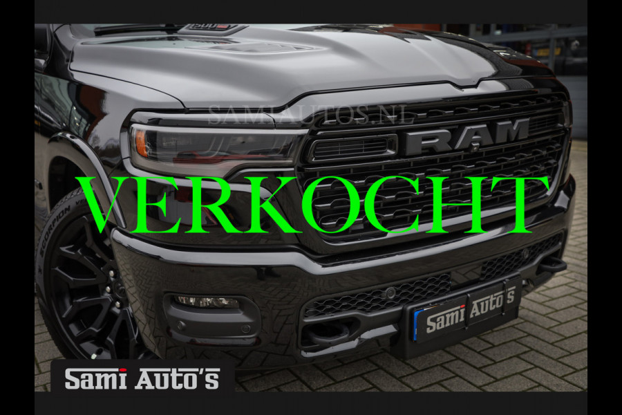 Dodge Ram 1500 LIMITED NIGHT H.O 540PK 706 Nm 2025 | MASSAGE | XB9 | BOM VOL | CREW CAB | DUBBELE CABINE | GRIJSKENTEKEN | €99950,- EXCL BTW | VOORRAAD NR 2294 - 7685