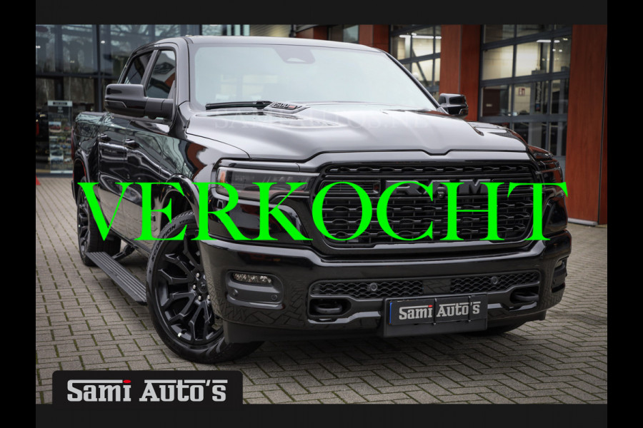 Dodge Ram 1500 LIMITED NIGHT H.O 540PK 706 Nm 2025 | MASSAGE | XB9 | BOM VOL | CREW CAB | DUBBELE CABINE | GRIJSKENTEKEN | €99950,- EXCL BTW | VOORRAAD NR 2294 - 7685