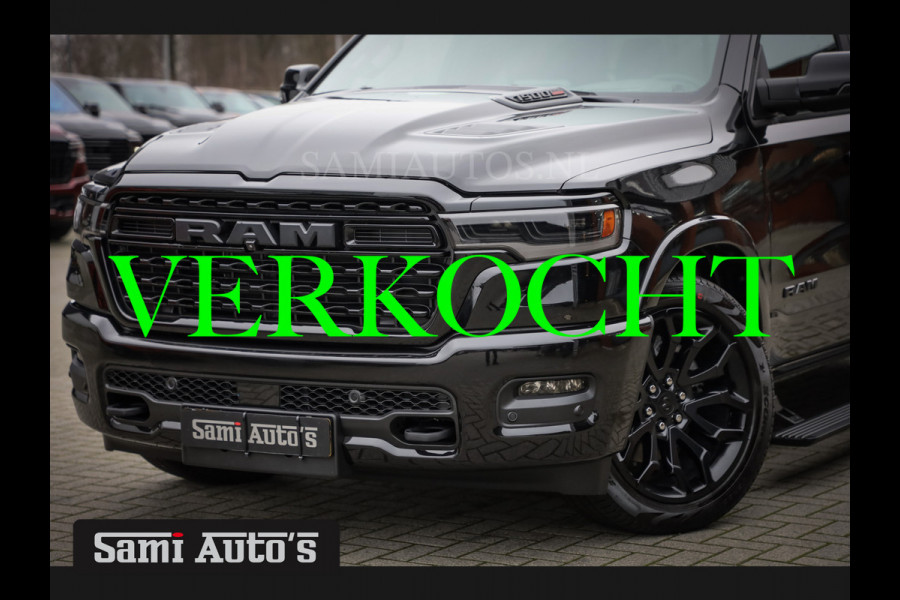 Dodge Ram 1500 LIMITED NIGHT H.O 540PK 706 Nm 2025 | MASSAGE | XB9 | BOM VOL | CREW CAB | DUBBELE CABINE | GRIJSKENTEKEN | €99950,- EXCL BTW | VOORRAAD NR 2294 - 7685