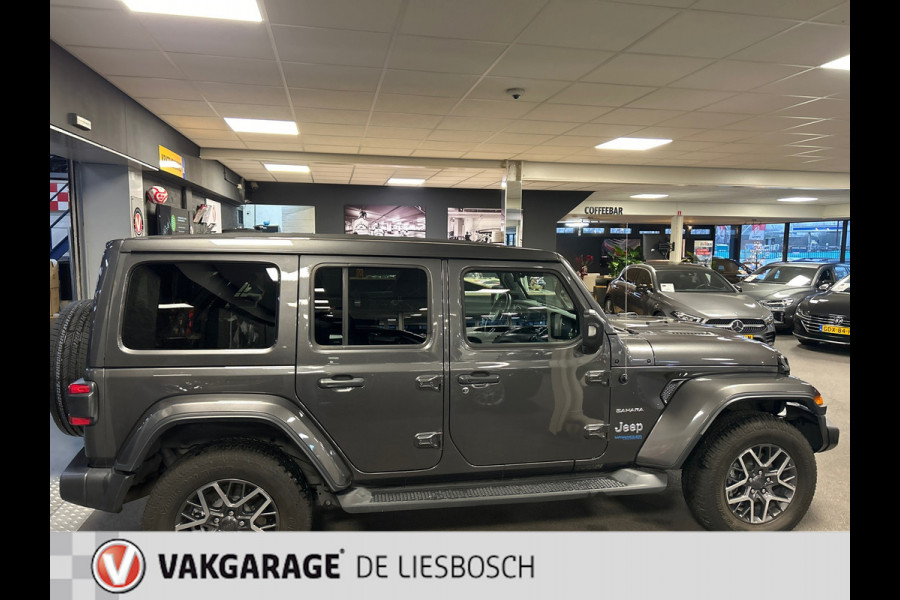 Jeep Wrangler Unlimited 4xe 380 Sahara,cabrio dak,leer,navi,camera,PHEV,alpine audio