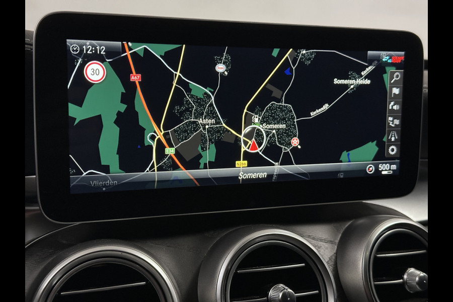 Mercedes-Benz C-Klasse Estate 300 e AMG Line Plug in Hybrid 320pk PHEV | Panodak | Luchtvering | Lederen Alcantara Sportstoelen Verwarmd | Burmester Audio | Adaptive Cruise | Navigatie | Apple Carplay |