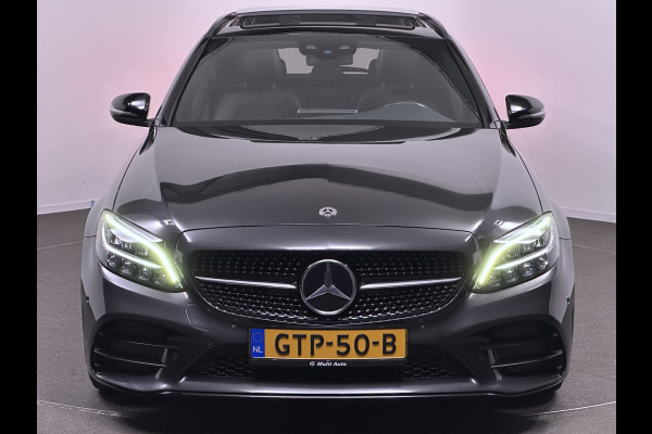 Mercedes-Benz C-Klasse Estate 300 e AMG Line Plug in Hybrid 320pk PHEV | Panodak | Luchtvering | Lederen Alcantara Sportstoelen Verwarmd | Burmester Audio | Adaptive Cruise | Navigatie | Apple Carplay |