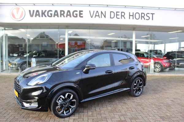 Ford Puma 1.0-125pk EcoBoost Mild-Hybrid ST-Line X. Fabrieksgarantie t/m 18-03-2028 ! Slechts 3.600km ! Stoel-, stuur- en voorraamverwarming, Cruise Cntrl, Volautm. airco, B&O soundsyst.,  18" LM wielen, LED verl., Navigatie, Telefoonvoorb., Elektr. achterklep etc.