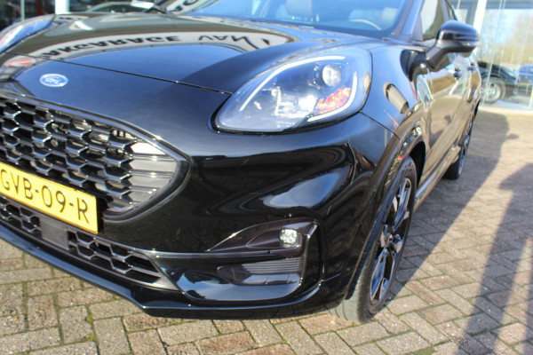 Ford Puma 1.0-125pk EcoBoost Mild-Hybrid ST-Line X. Fabrieksgarantie t/m 18-03-2028 ! Slechts 3.600km ! Stoel-, stuur- en voorraamverwarming, Cruise Cntrl, Volautm. airco, B&O soundsyst.,  18" LM wielen, LED verl., Navigatie, Telefoonvoorb., Elektr. achterklep etc.