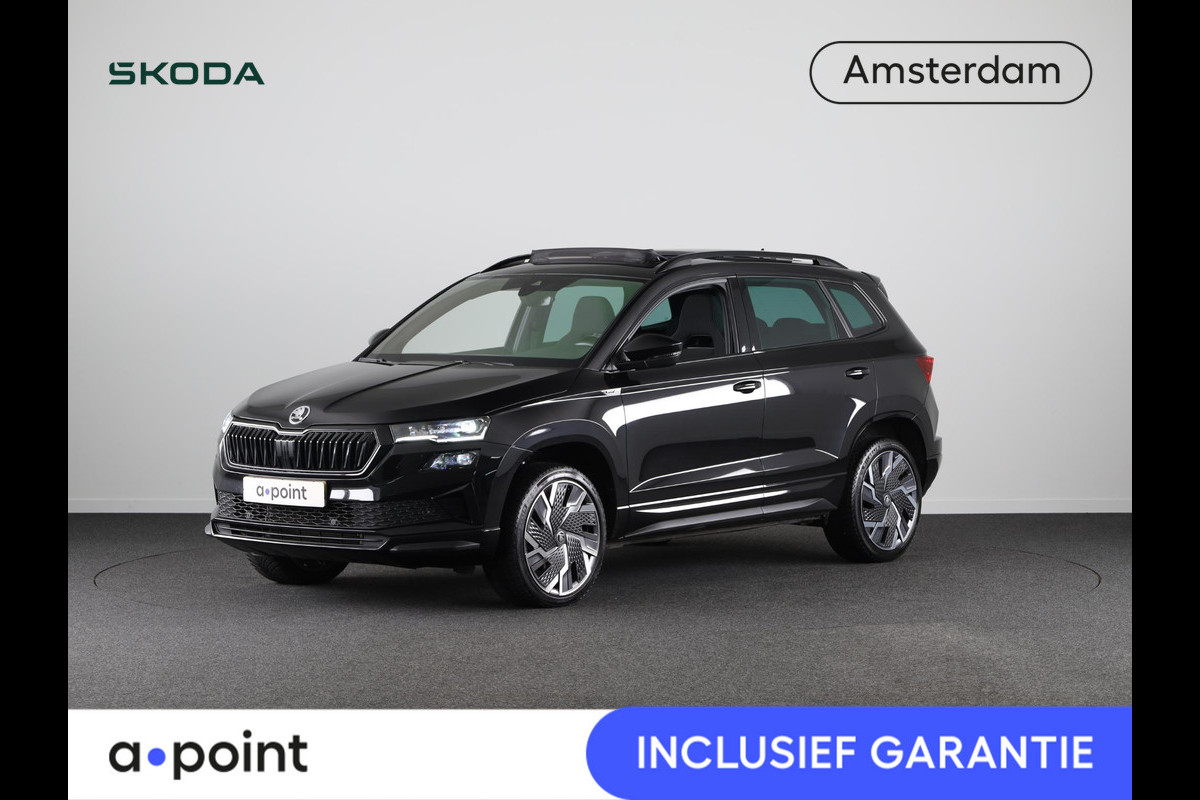 Škoda Karoq 1.5 TSI ACT Sportline Business 150PK DSG (Automaat) | Panoramadak | Verlengde garantie | 19" LM velgen | Stoelverwarming | Keyless entry |